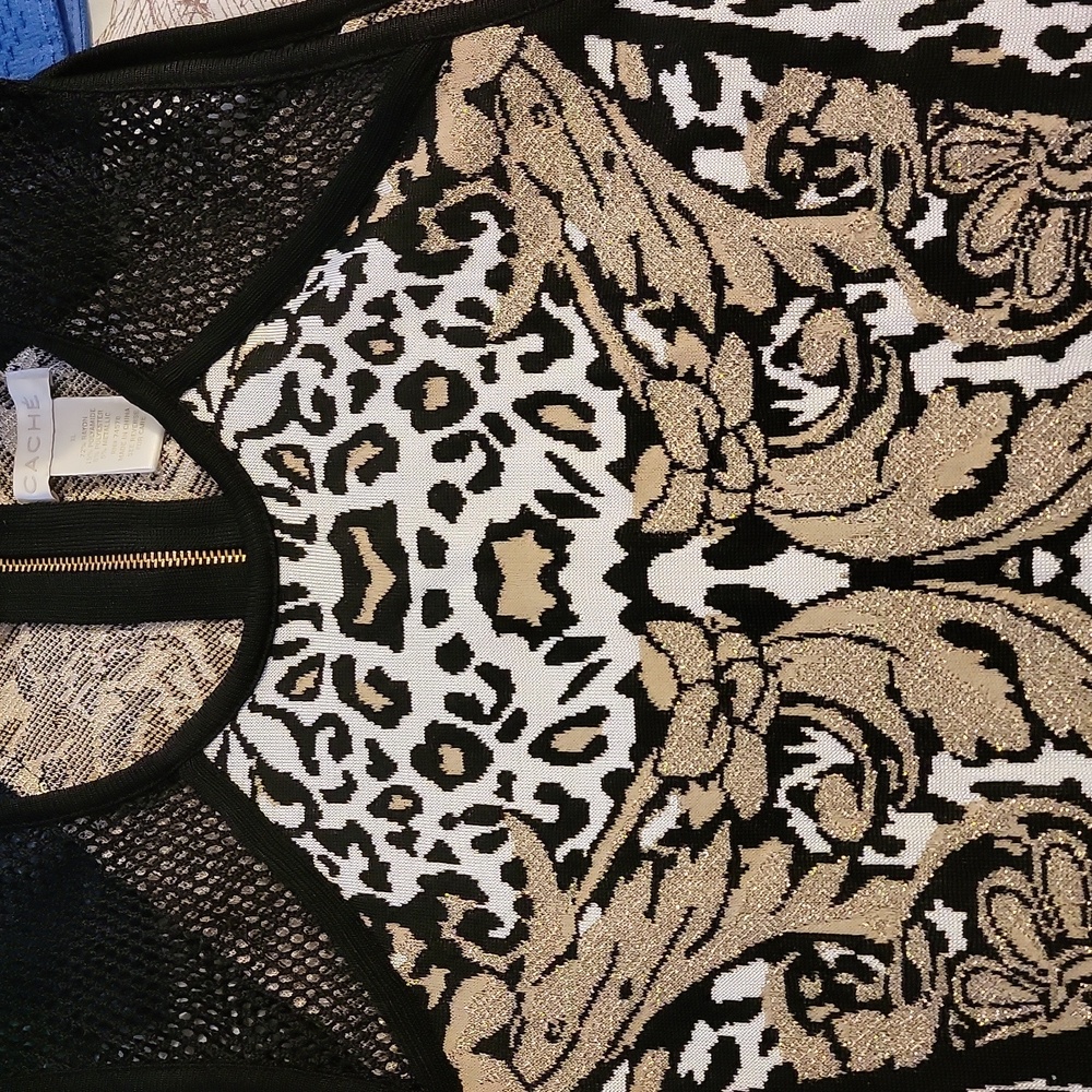 Cache Black gold dress - Picture 2 of 3